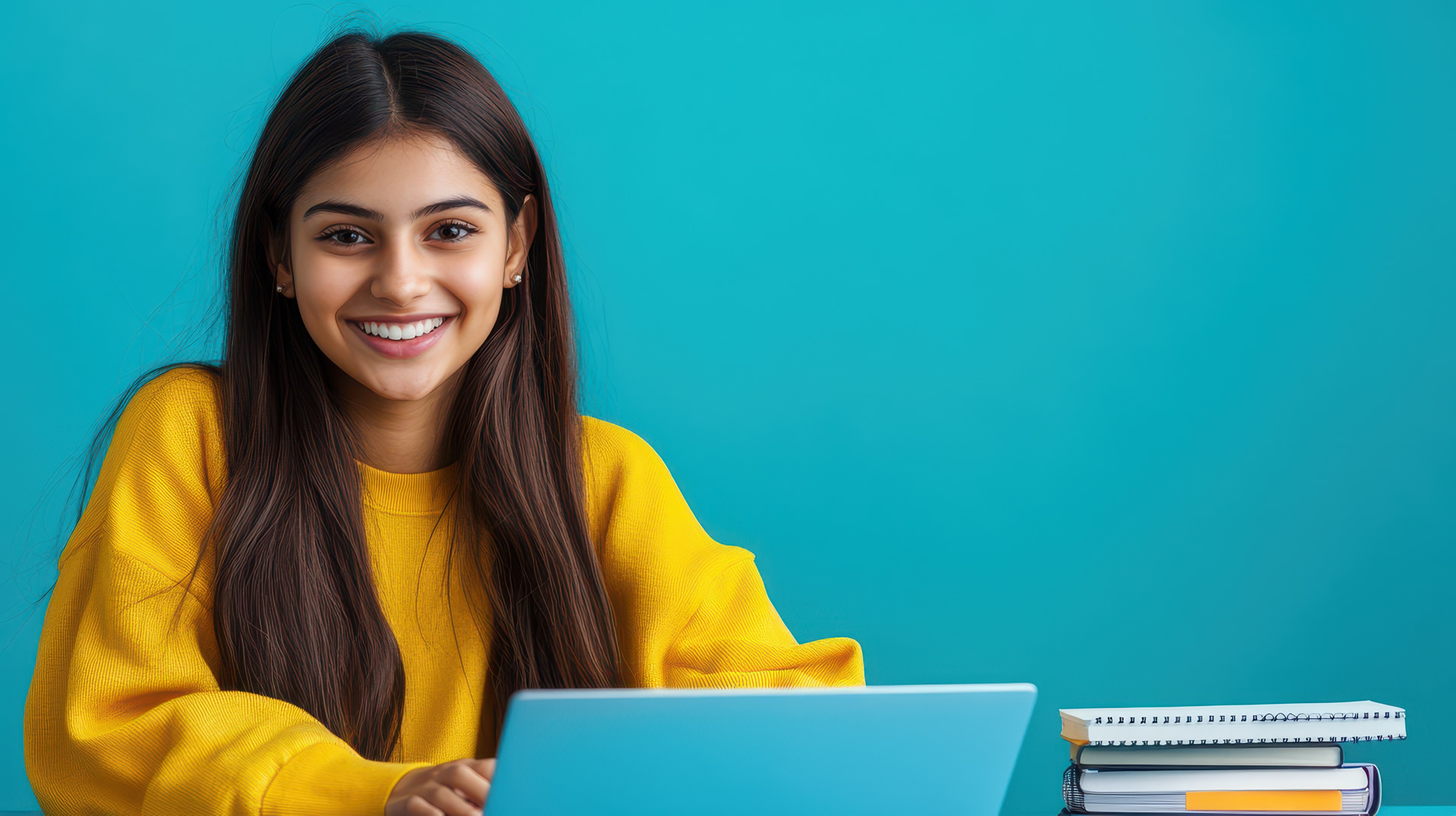 Estudiante consultando información académica desde una computadora portátil